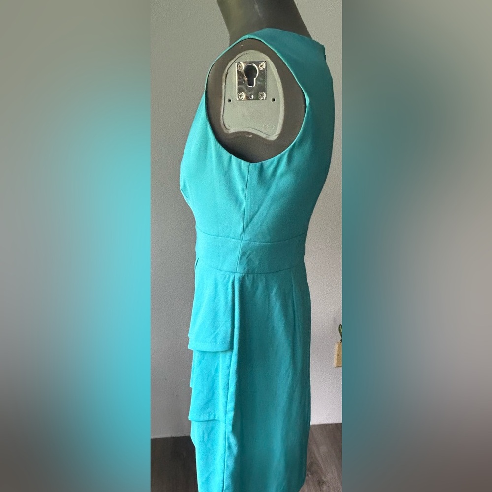 Turquoise Tiered Sheath Dress (Size 12) - Picture 12 of 13